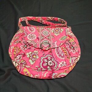 Vera Bradley Woman's Saddle Up Handbag Call Me Coral Crossbody Great‎ Condition